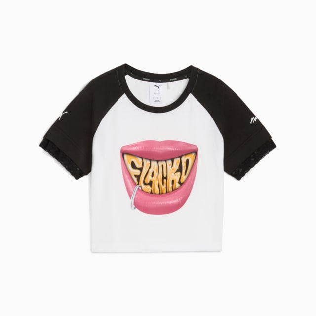 Imagen PUMA Camiseta baby tee A$AP ROCKY x PUMA Flacko Smile para mujer
