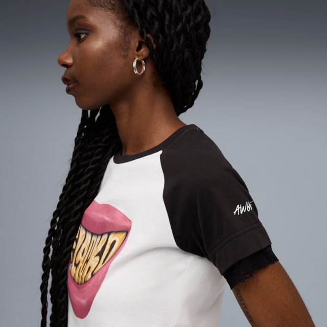 Imagen PUMA Camiseta baby tee A$AP ROCKY x PUMA Flacko Smile para mujer