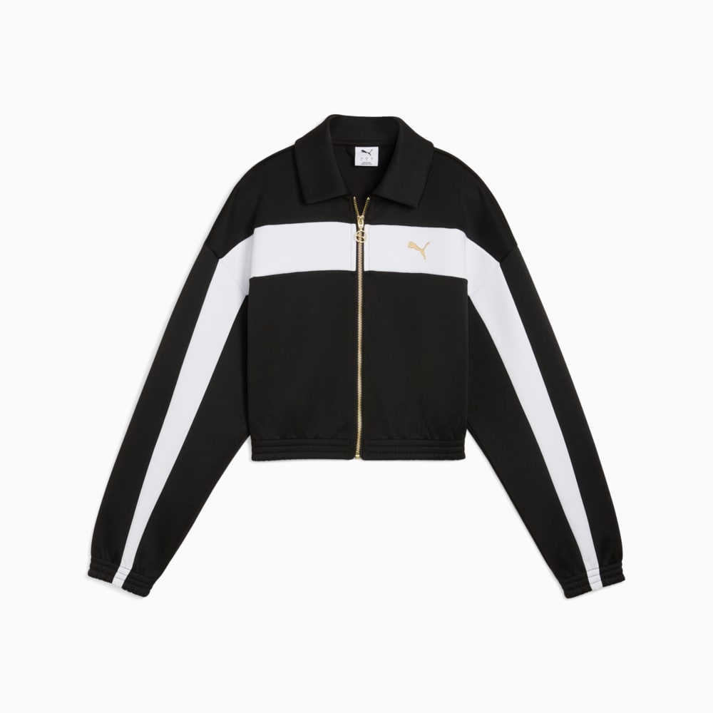 Изображение Puma Олимпийка Relaxed Cropped Track Jacket Women #1: Puma Black