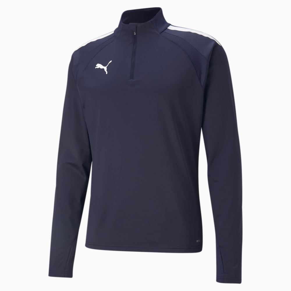 Зображення Puma Олімпійка teamLIGA Quarter-Zip Men's Football Top #1: PUMA Navy-PUMA White