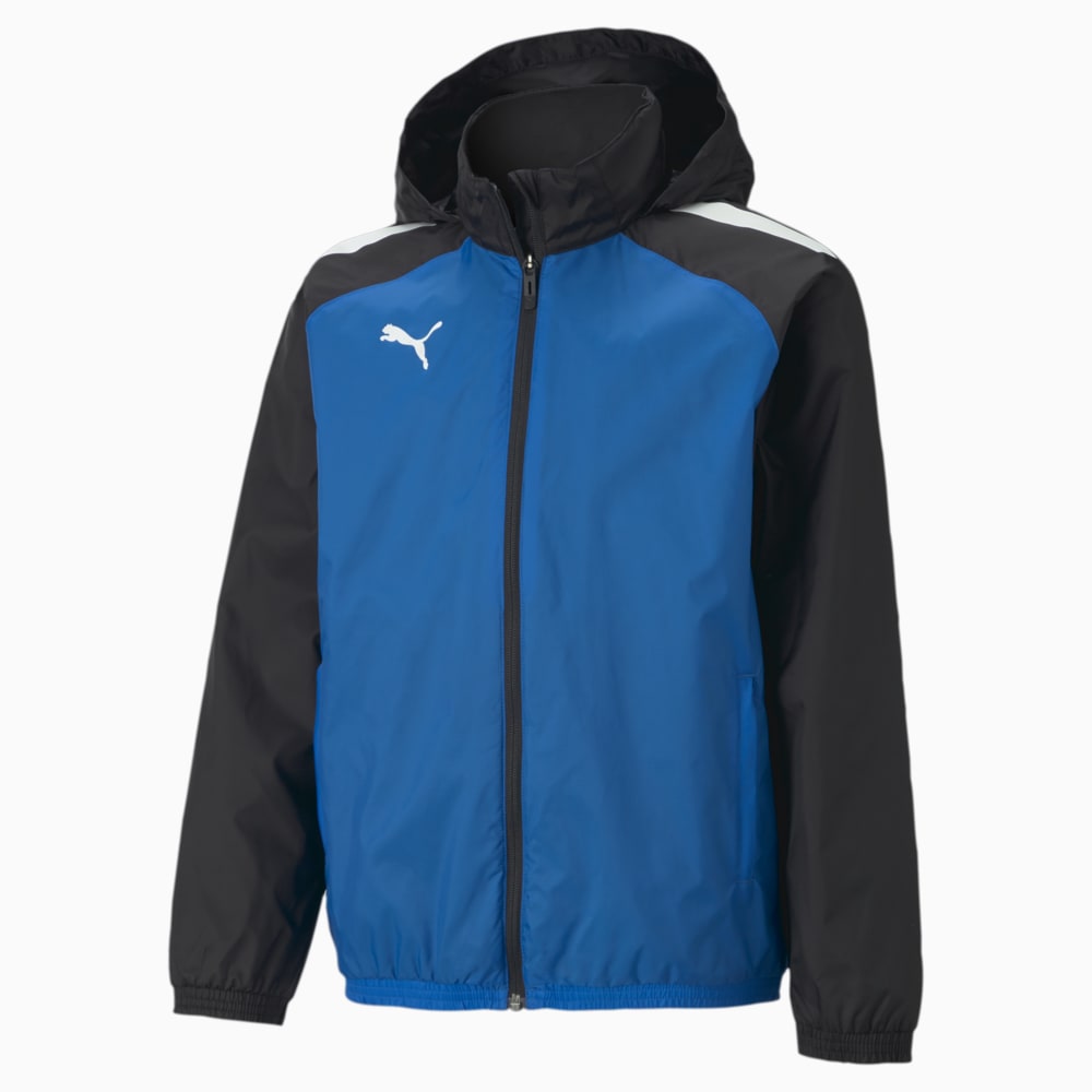 Зображення Puma Дитяча куртка teamLIGA All-Weather Youth Football Jacket #1: Electric Blue Lemonade-Puma Black