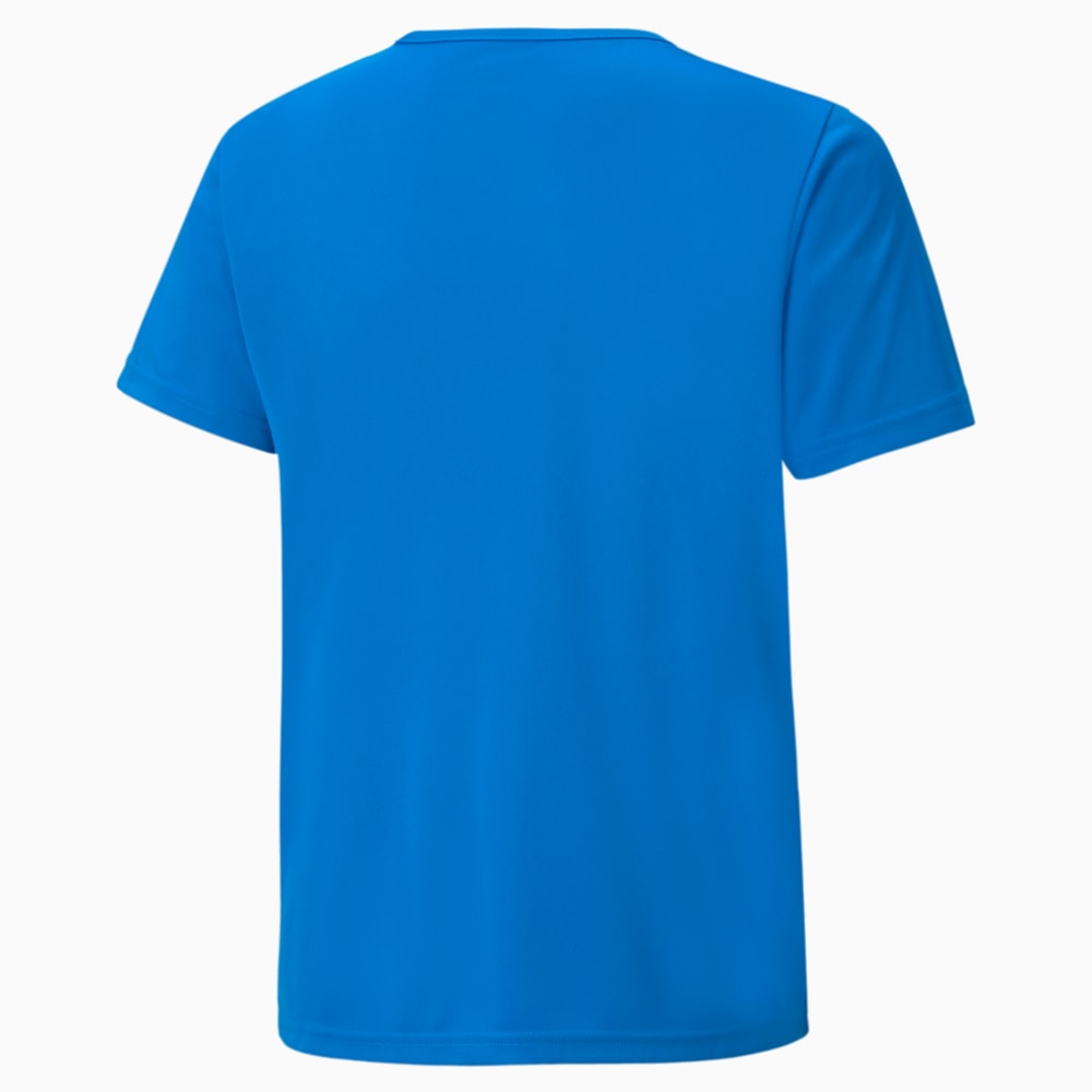 Изображение Puma Детская футболка individualRISE Graphic Youth Football Tee #2: Electric Blue Lemonade-Peacoat