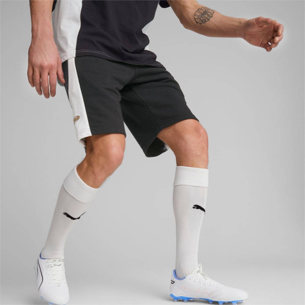 Изображение Puma Шорты KING Top Football Sweat Shorts Men #1: PUMA Black-Shadow Gray-PUMA White