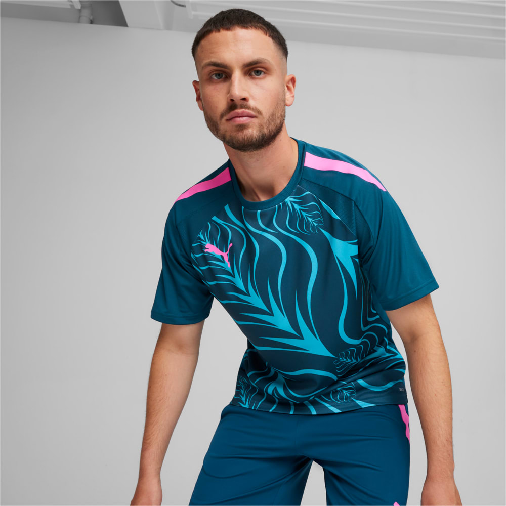 Изображение Puma Футболка individualLIGA Graphic Men's Football Jersey #1: Ocean Tropic-Poison Pink
