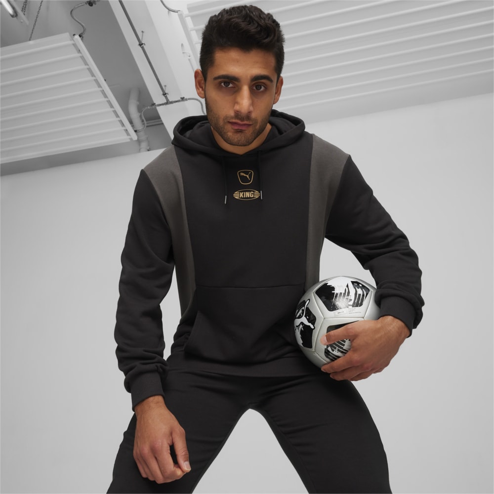 Изображение Puma Худи KING Top Men's Football Hoodie #1: PUMA Black-Shadow Gray