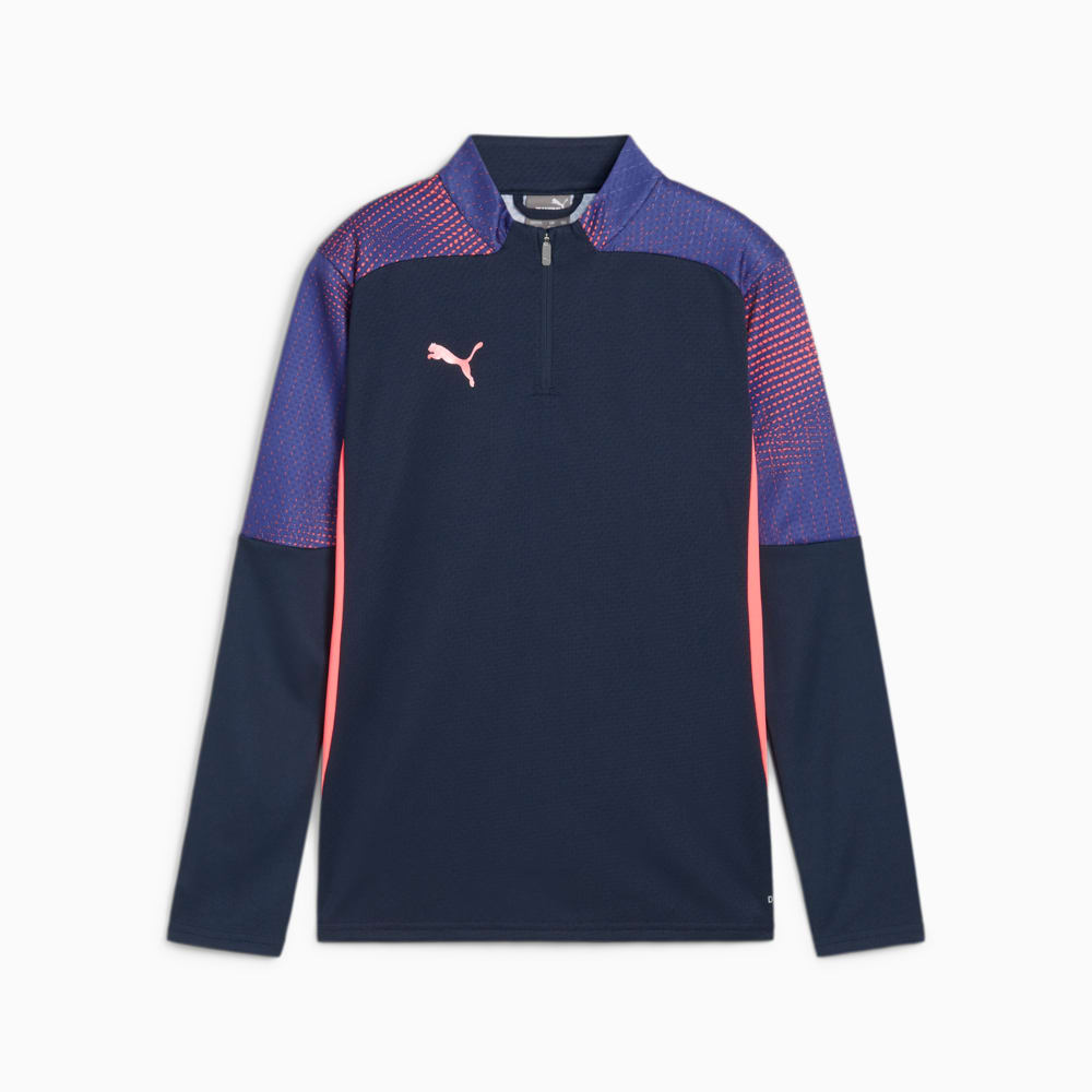 Зображення Puma Дитячий лонгслів individualFINAL Quarter-Zip Top Youth #1: Club Navy-Dark Amethyst