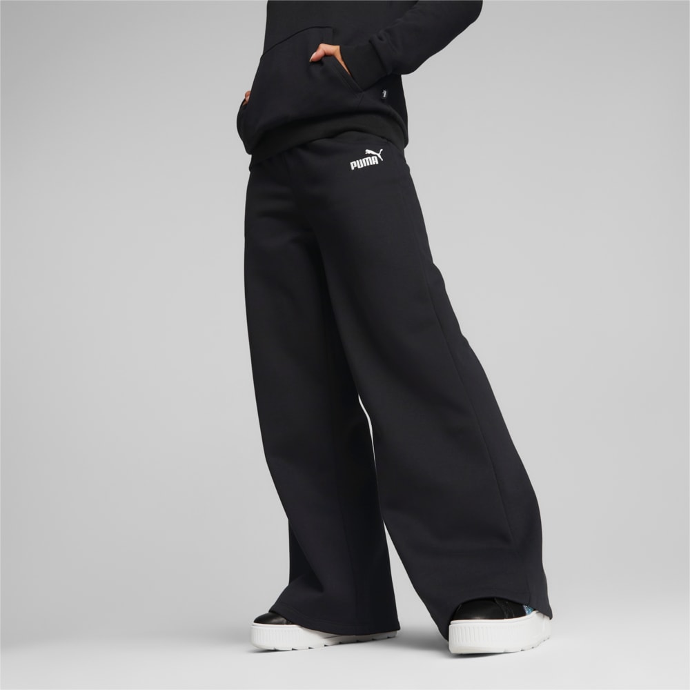 Изображение Puma Штаны Essentials+ Embroidery Wide Pants Women #1: Puma Black