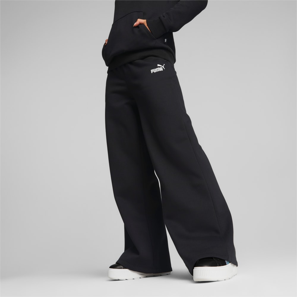 Зображення Puma Штани Essentials+ Embroidery Wide Pants Women #1: Puma Black