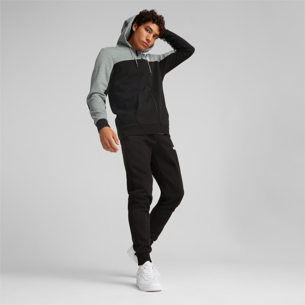 Grey puma tracksuit men top