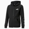 Изображение Puma Детское худи Essentials Tape Full-Zip Hoodie Youth #1: Puma Black