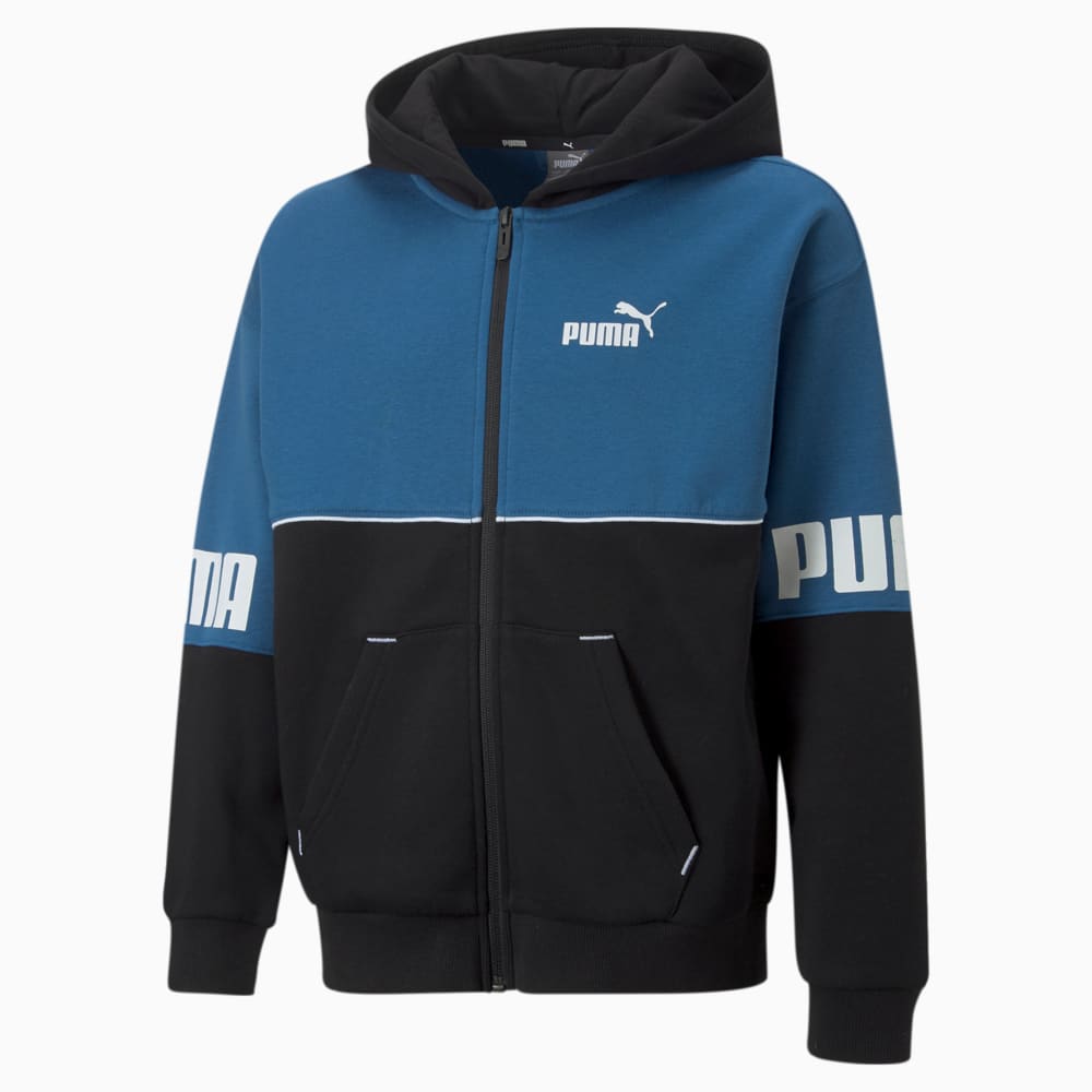 Зображення Puma Дитяча толстовка Power Full-Zip Hoodie Youth #1: Lake Blue