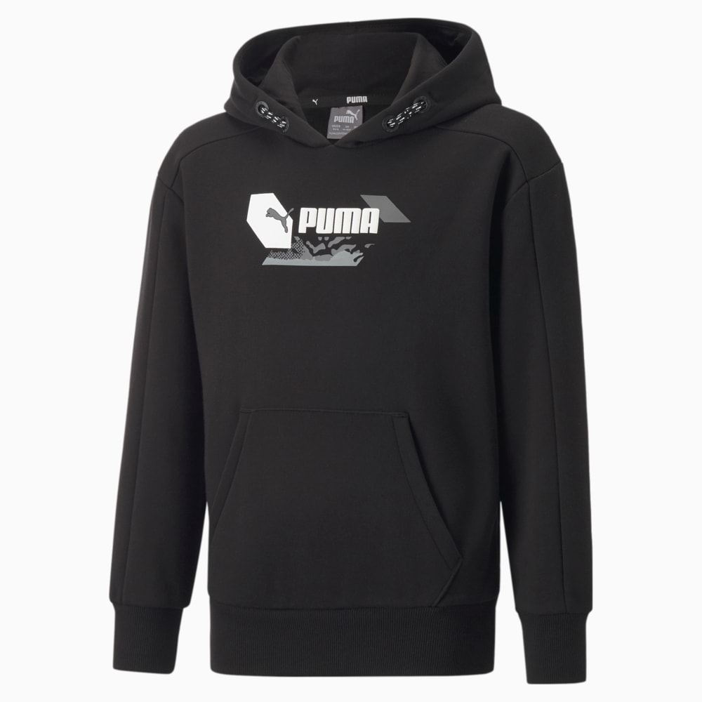 Изображение Puma Детское худи Alpha Hoodie Youth #1: Puma Black