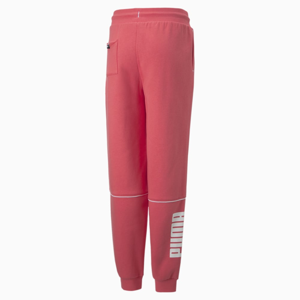 Изображение Puma Детские штаны Power Colourblock Pants Youth #2: Salmon