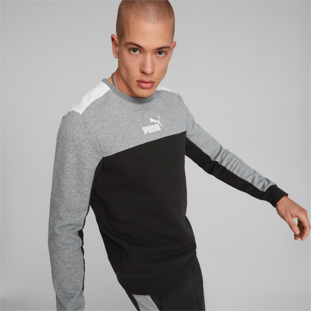 Image PUMA Moletom Essentials+ Block Crewneck Fleece Masculino #2