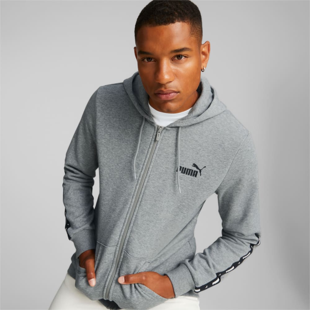 Изображение Puma Худи Essentials+ Tape Full-Zip Hoodie Men #1: Medium Gray Heather