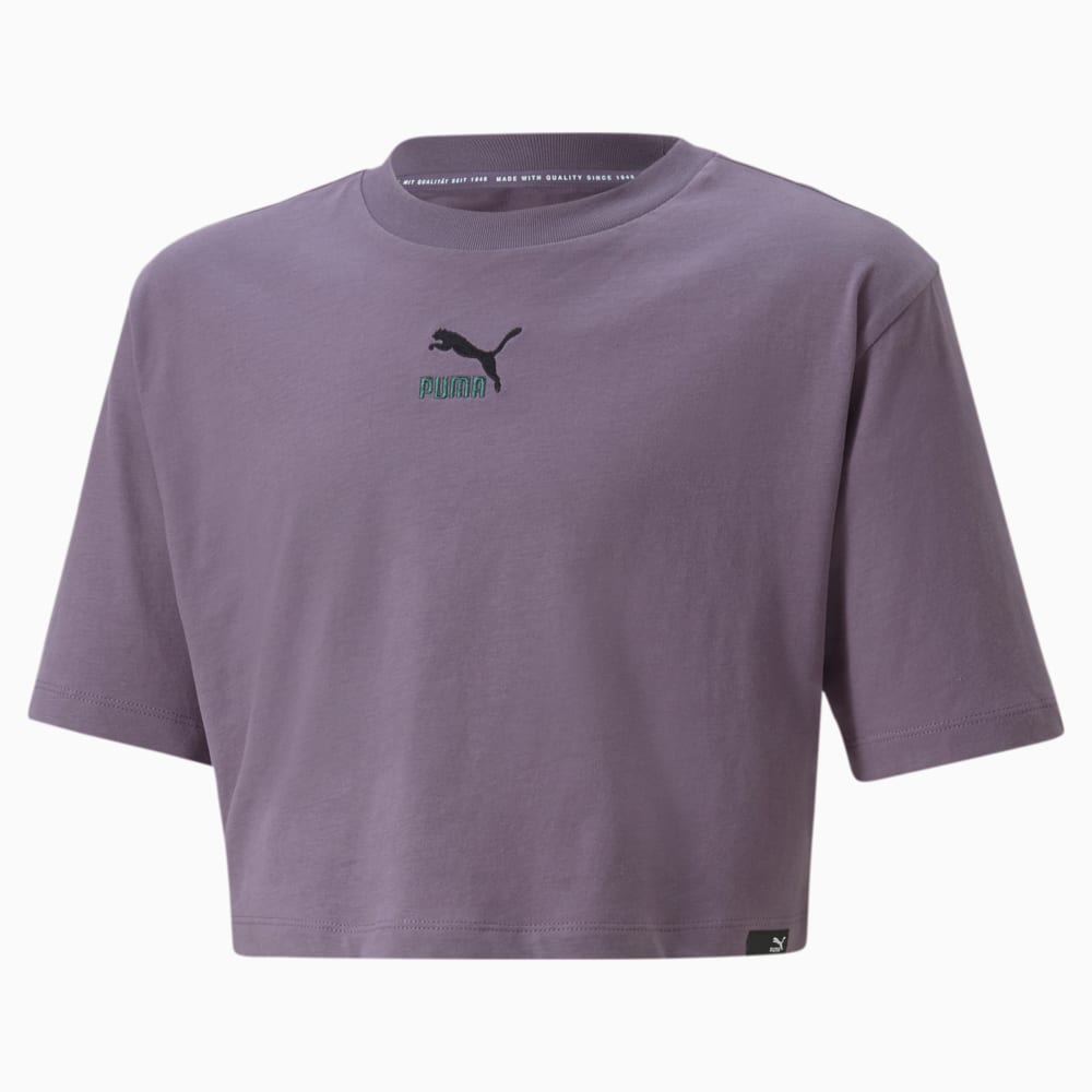 Изображение Puma Детская футболка Classics GRL Tee Youth #1: Purple Charcoal