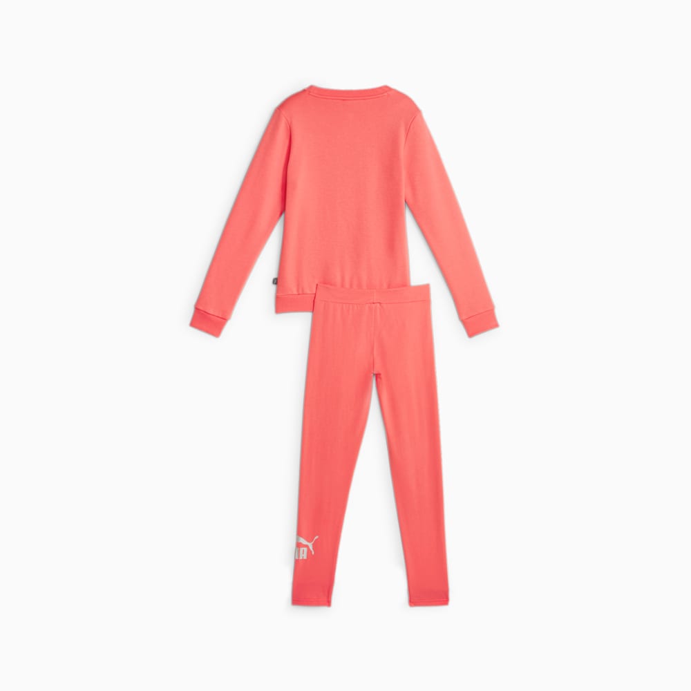 Зображення Puma Дитячий спортивний костюм Logo Crew & Leggings Set Youth #2: Electric Blush