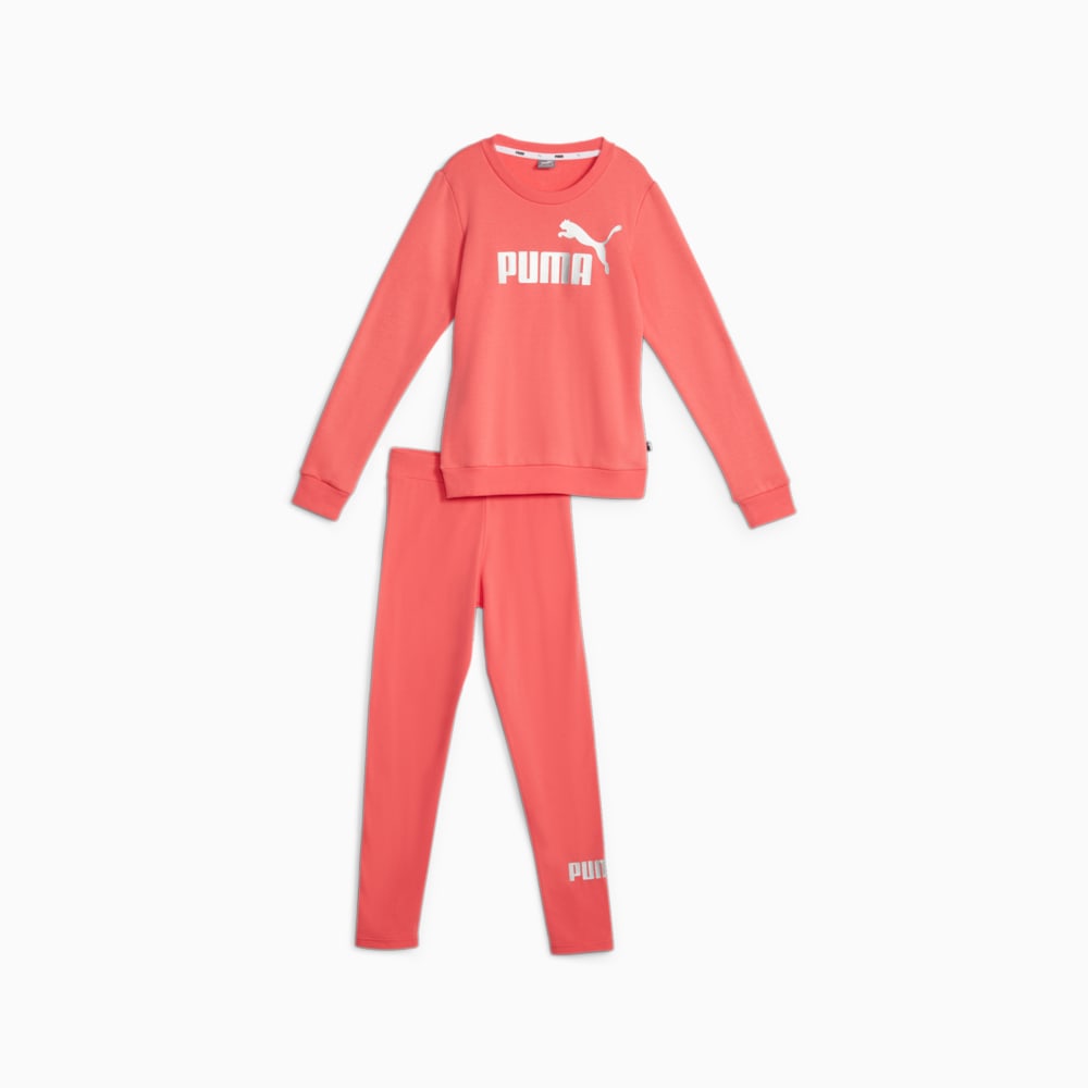 Зображення Puma Дитячий спортивний костюм Logo Crew & Leggings Set Youth #1: Electric Blush
