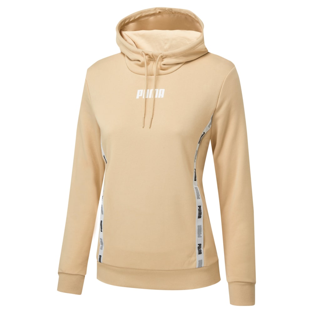 Tape French Terry Hoodie Women 100 Beige Pebble Puma 671327 19
