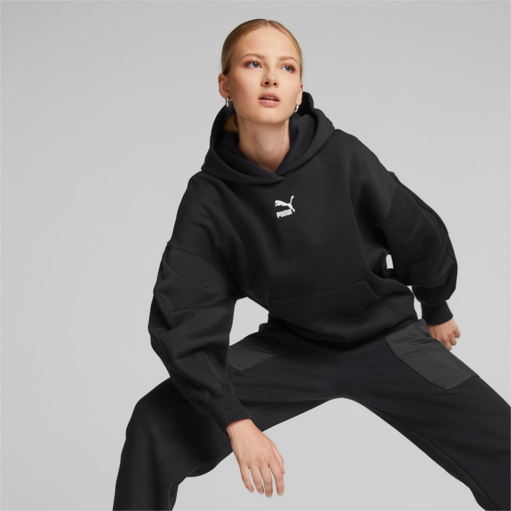 Зображення Puma Худі Classics Oversized Hoodie Women #1: Puma Black