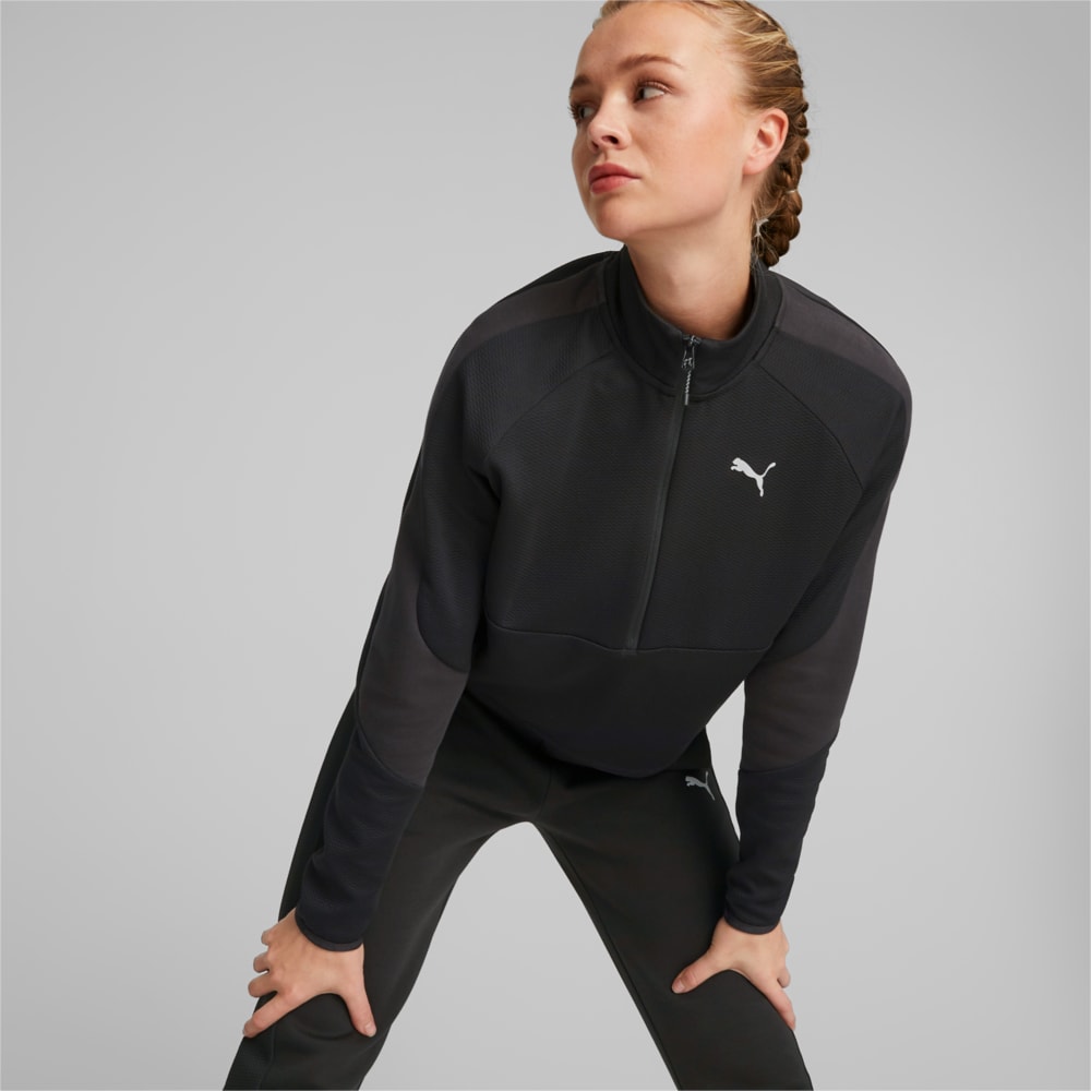 Image PUMA Moletom Evostripe Half-Zip Crew Neck Feminino #1