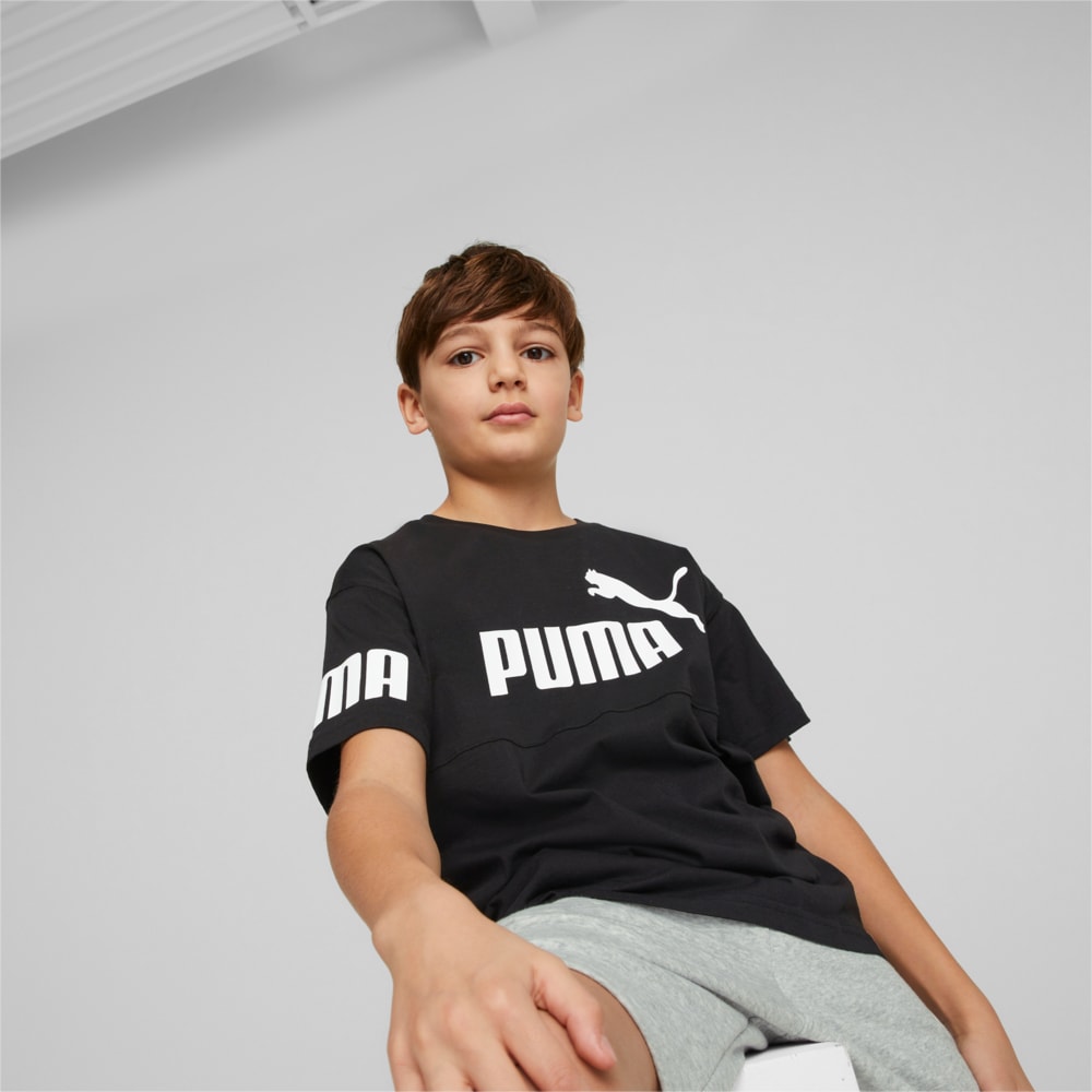 Изображение Puma Детская футболка PUMA Power Tee Youth #2: Puma Black