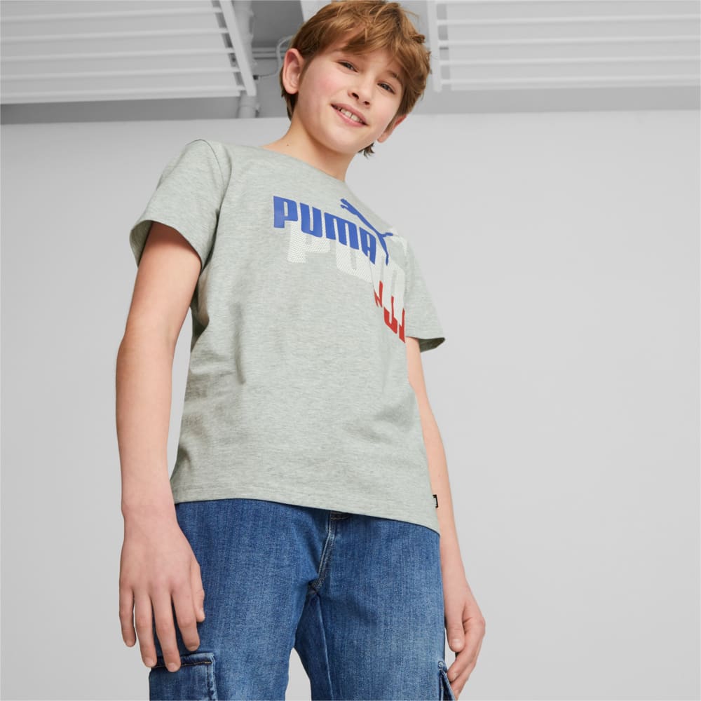 Зображення Puma Дитяча футболка ESS+ LOGO POWER Tee Youth #1: light gray heather