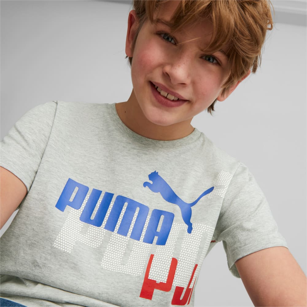 Зображення Puma Дитяча футболка ESS+ LOGO POWER Tee Youth #2: light gray heather