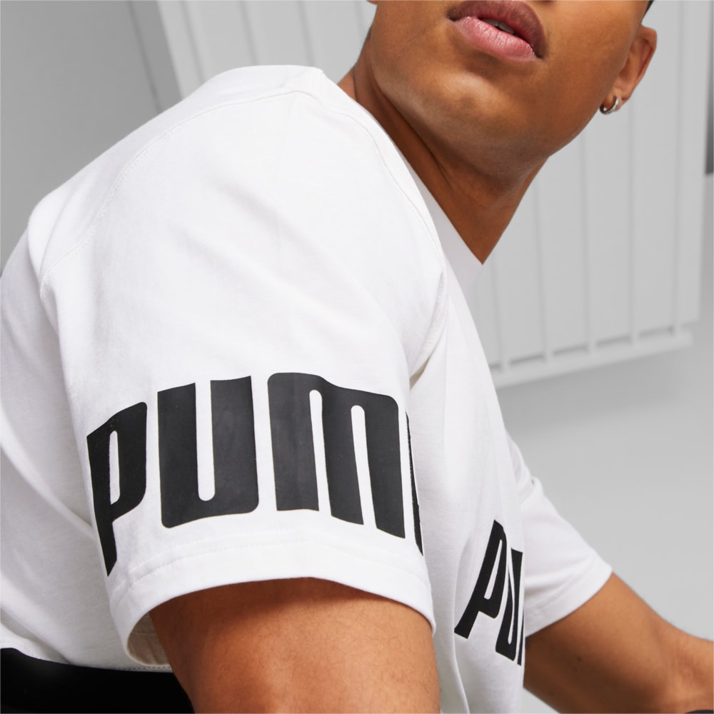 Изображение Puma Футболка PUMA POWER Colourblock Tee Men #2: Puma White