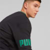 Изображение Puma Свитшот PUMA POWER Colourblock Crew Neck Sweatshirt Men #3: PUMA Black-Vine