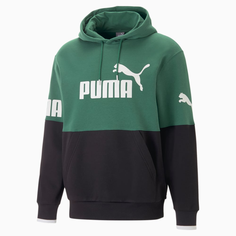 PUMA POWER Colourblock Hoodie Men | Green | Puma | Sku: 673324_37