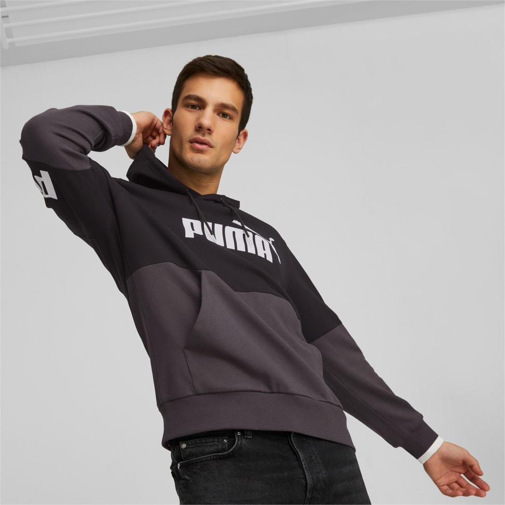 Изображение Puma Толстовка PUMA POWER Colourblock Hoodie Men #1: Puma Black