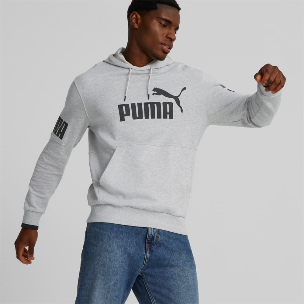 Изображение Puma Толстовка PUMA POWER Colourblock Hoodie Men #1: light gray heather