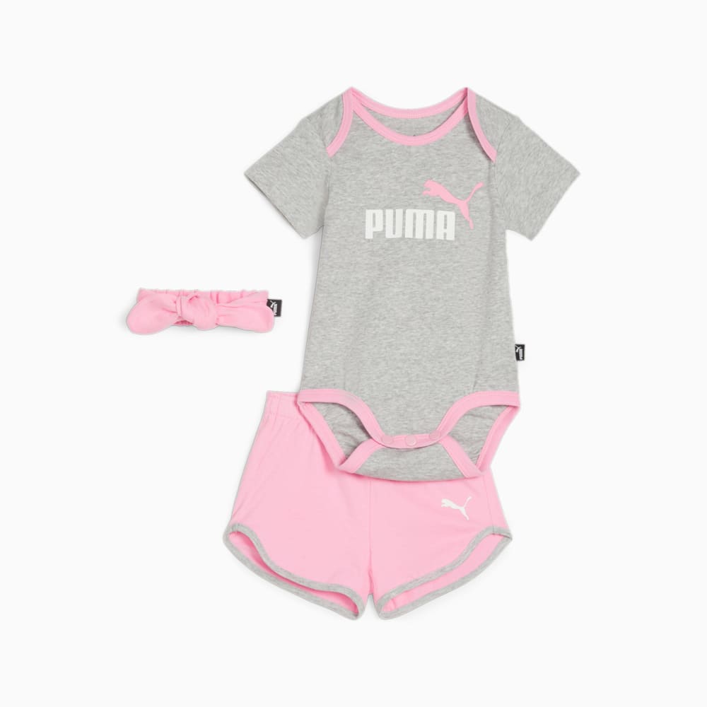 Изображение Puma Детский комплект Minicats Bow Newborn Set Baby #1: light gray heather