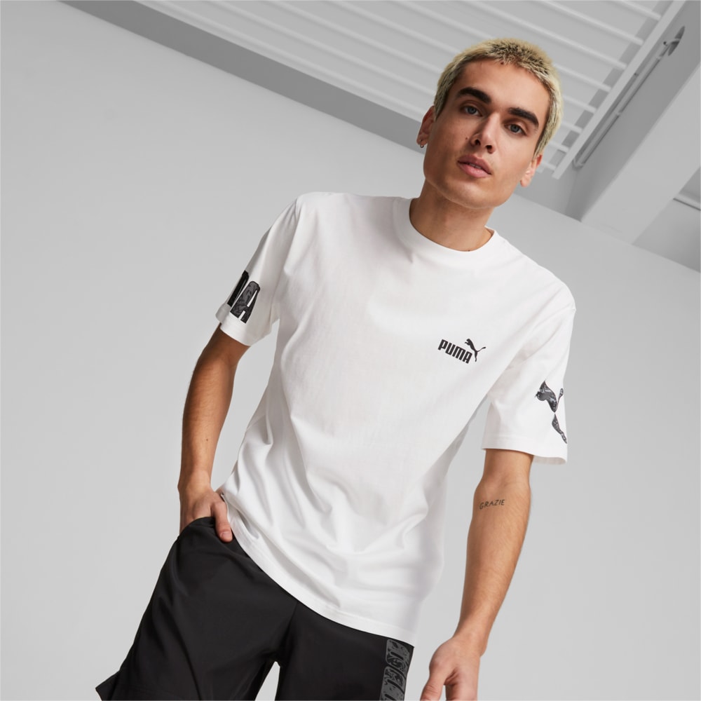 Camiseta PUMA POWER Masculina, Branco, PUMA