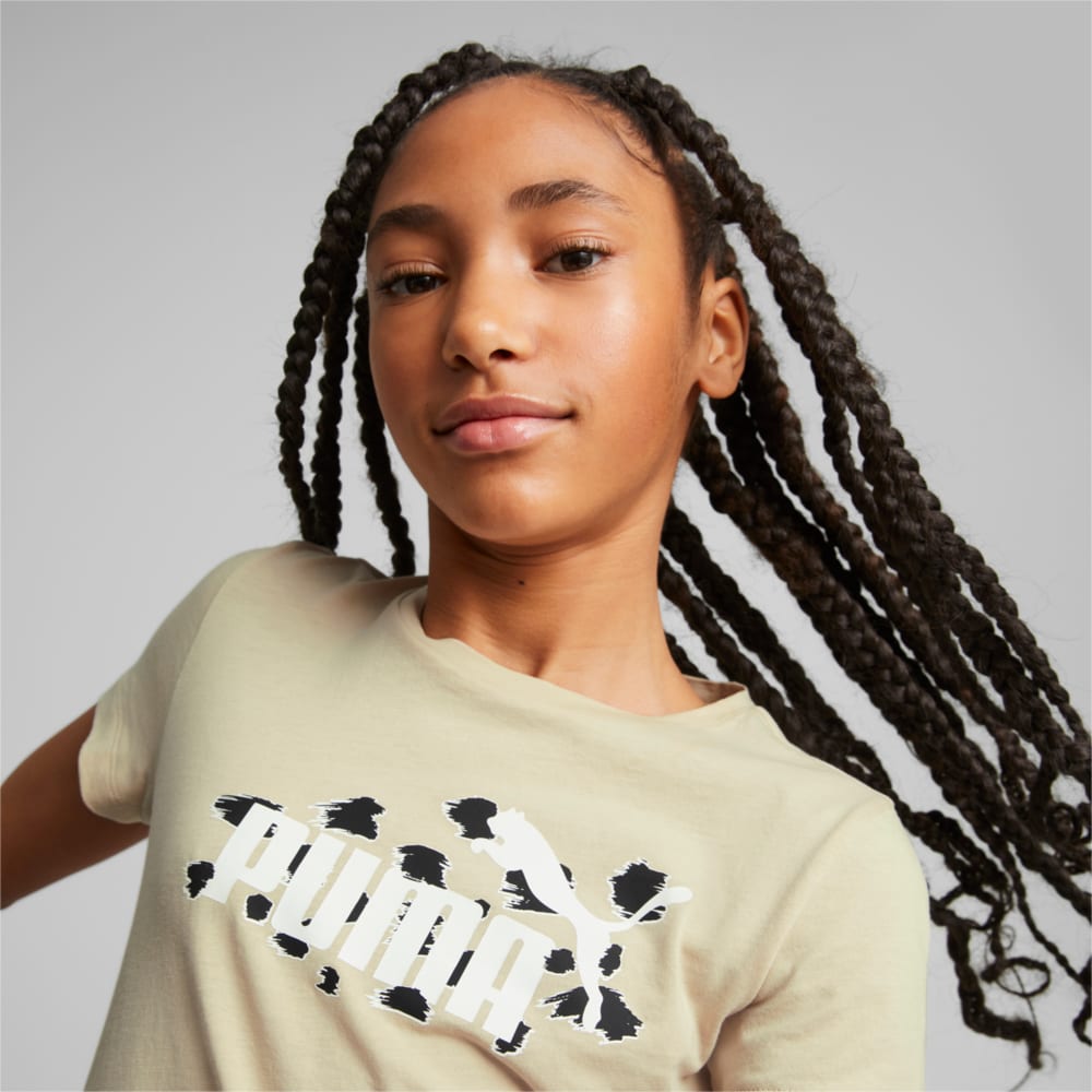 Изображение Puma Детская футболка Essentials+ ANIMAL Tee Youth #2: Granola