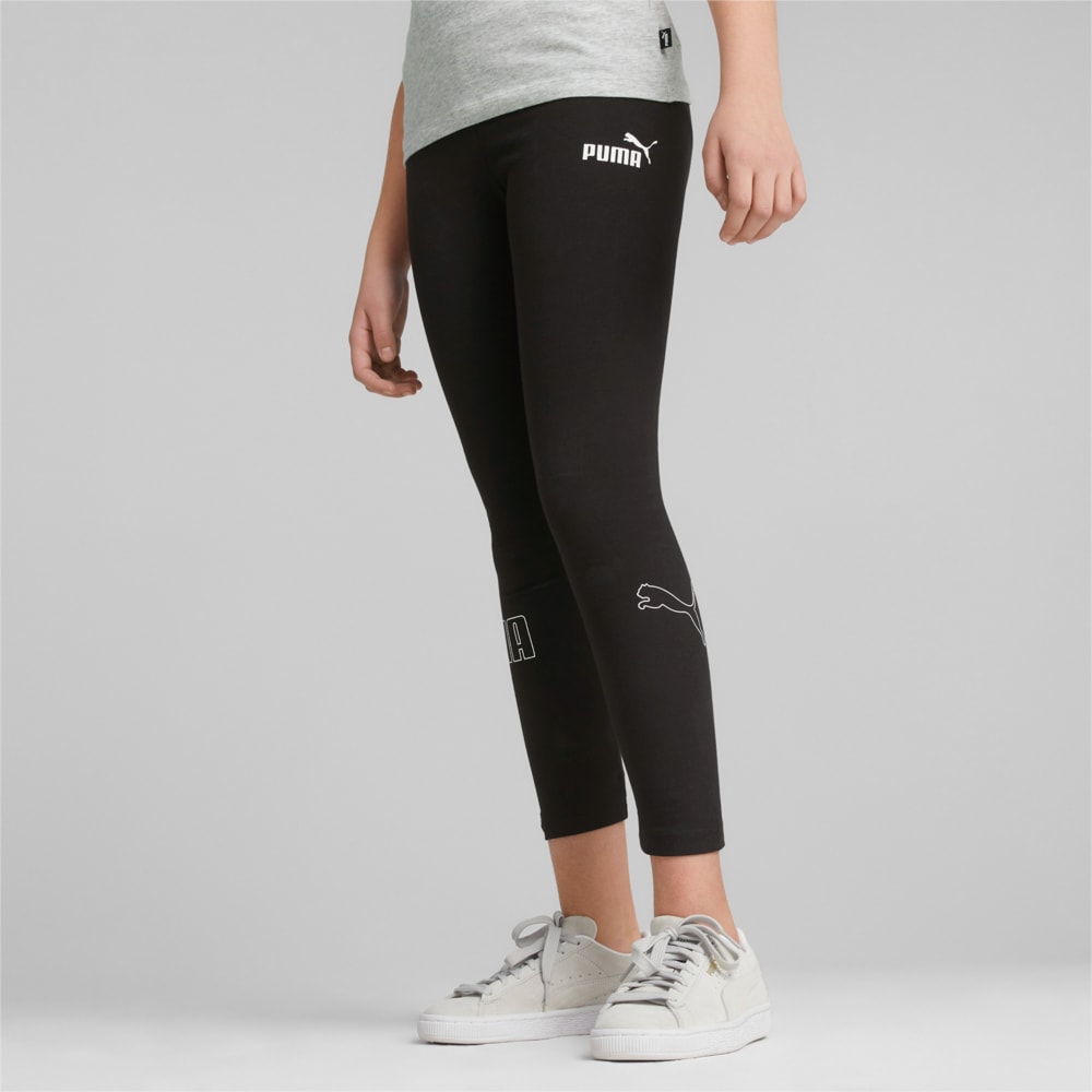 Изображение Puma Детские леггинсы Colour Block 7/8 Leggings Youth #1: Puma Black