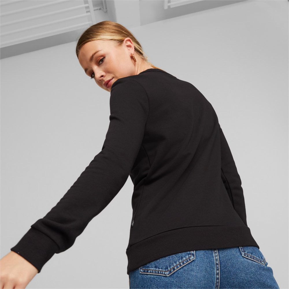 Изображение Puma Свитшот Essentials+ Metallic Logo Crew Neck Sweatshirt Women #2: Puma Black