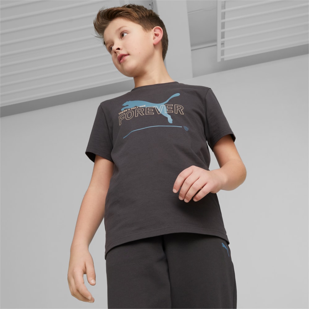 Изображение Puma Детская футболка Essentials Better Graphic Tee Youth #1: Flat Dark Gray