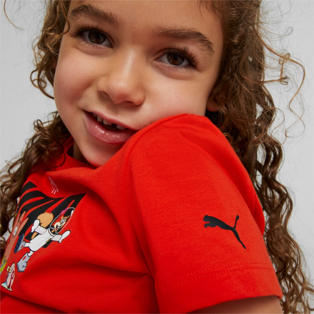 Изображение Puma Детская футболка PUMA x SPONGEBOB Logo Tee Kids #2: Warm Earth