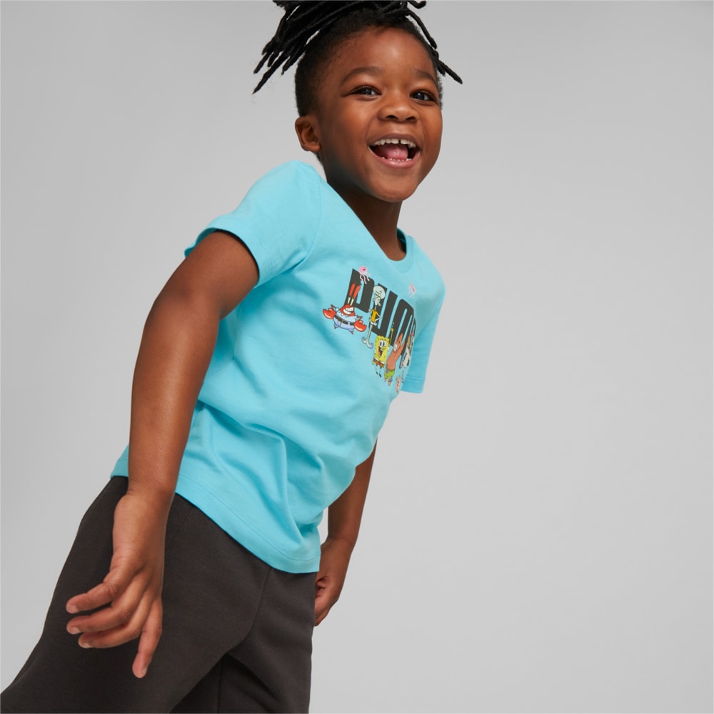 Изображение Puma Детская футболка PUMA x SPONGEBOB Logo Tee Kids #1: Hero Blue