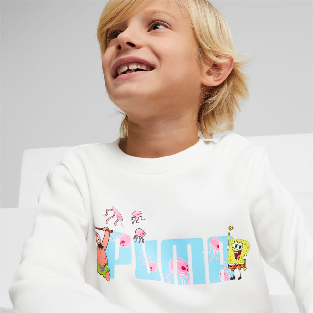 Зображення Puma Дитячий світшот PUMA x SPONGEBOB Crewneck Sweatshirt Kids #2: Puma White