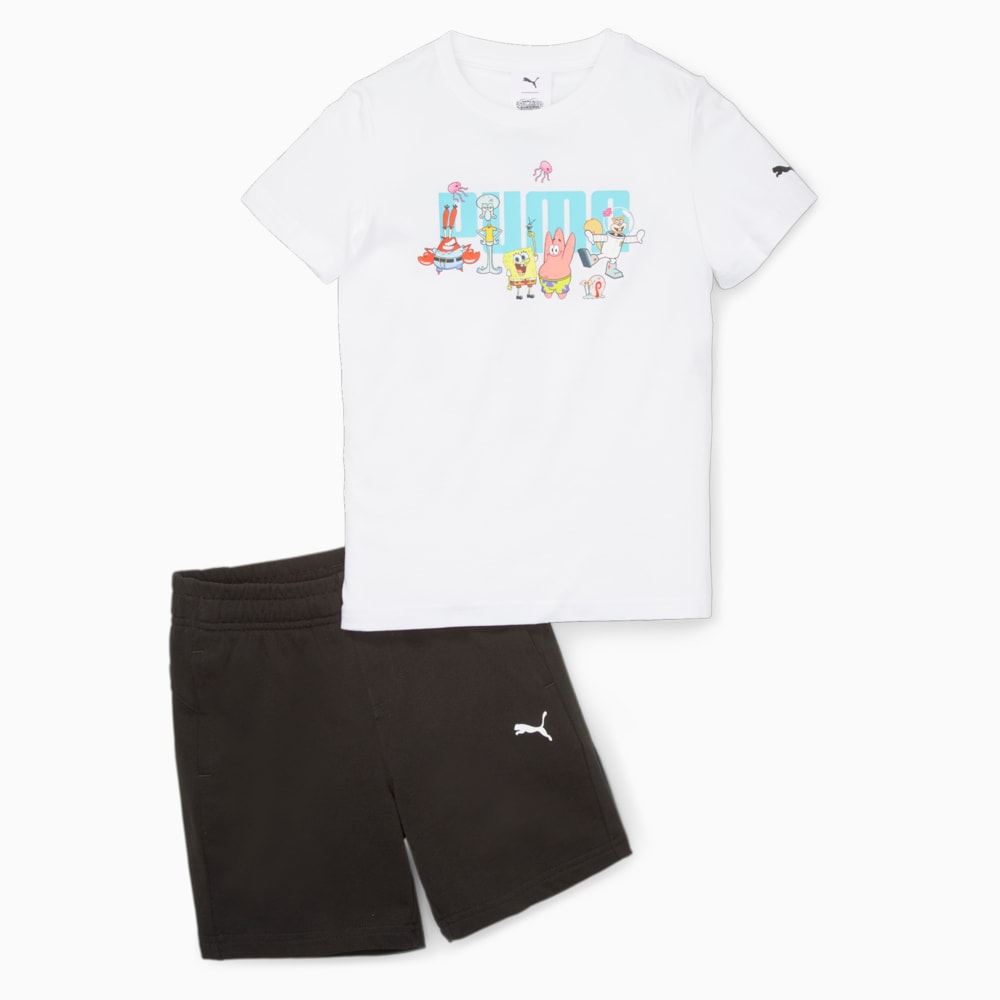 Conjunto de shorts e camiseta PUMA x BOB ESPONJA Infantil Branco PUMA Ref 673678 02