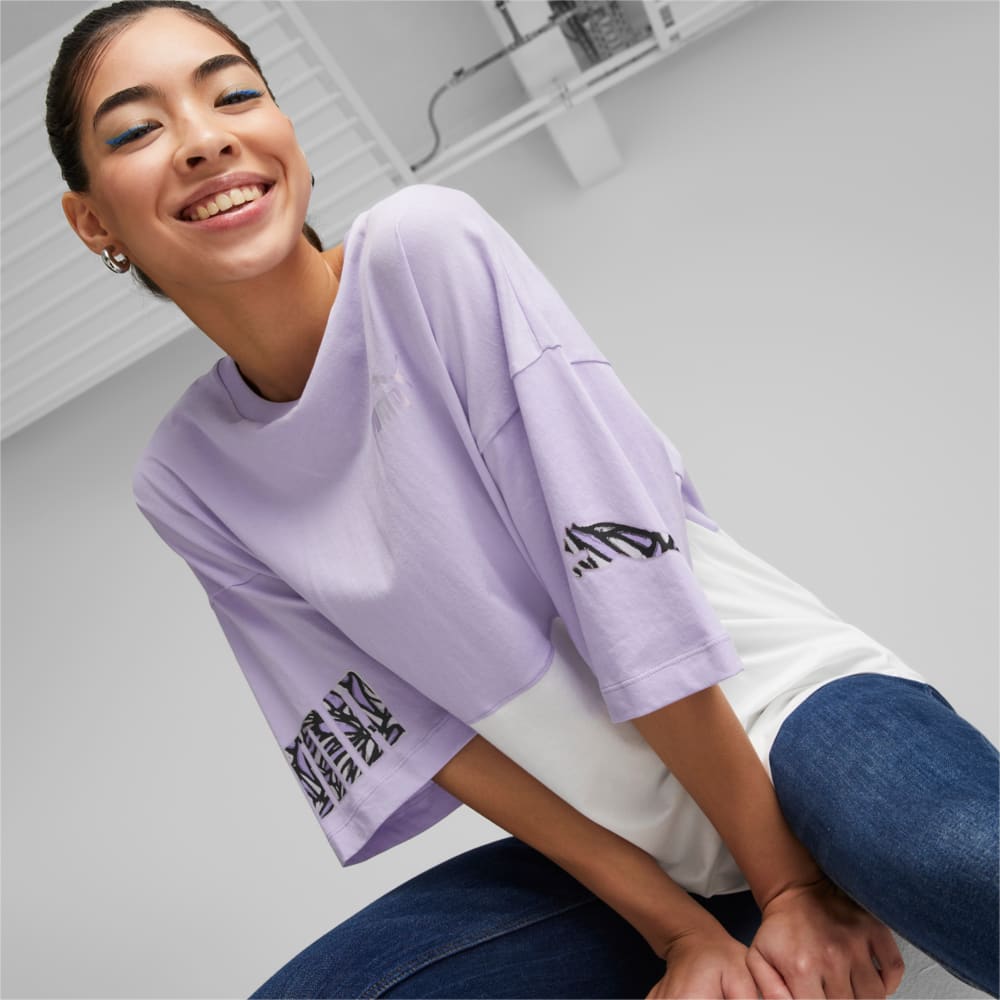 Изображение Puma Футболка PUMA POWER Novashine Tee Women #1: Vivid Violet