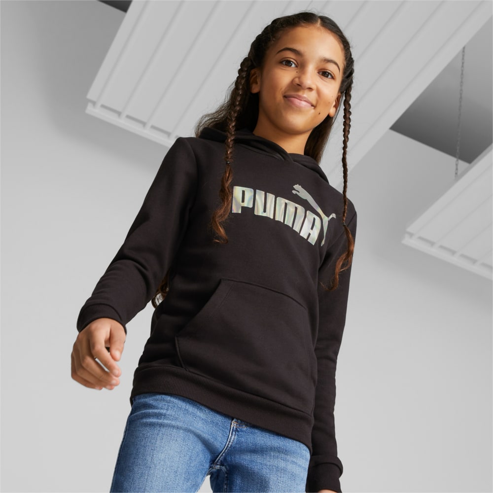 Изображение Puma Детская толстовка Essentials+ NOVA SHINE Logo Hoodie Youth #1: Puma Black