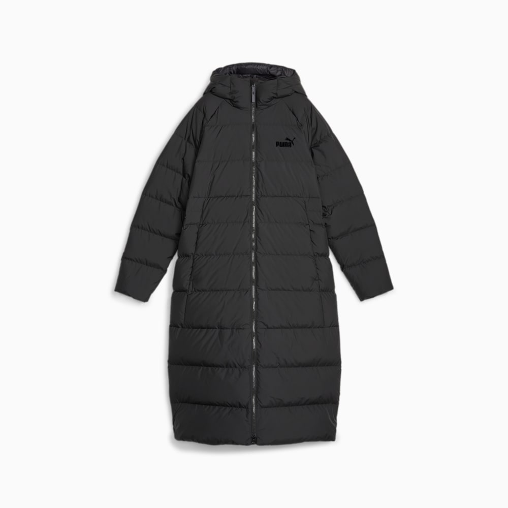 Women s Long Hooded Down Coat 10 Black Puma Black Puma 675365 01