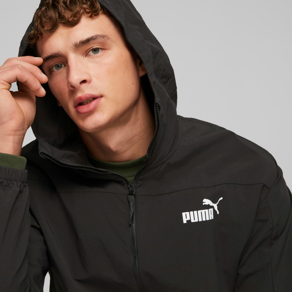 Изображение Puma Ветровка Men's Hooded Windbreaker Jacket #2: Puma Black