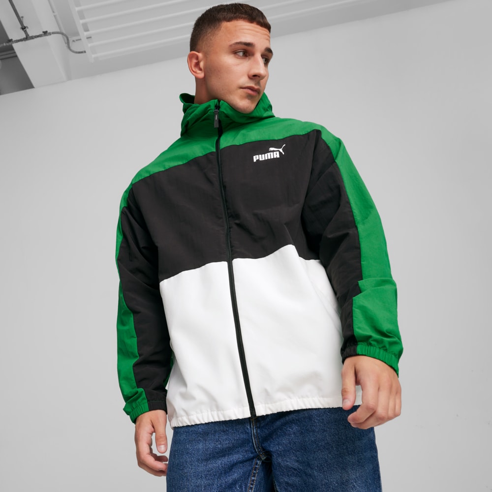 Изображение Puma Ветровка Men's Hooded Windbreaker Jacket #1: Archive Green