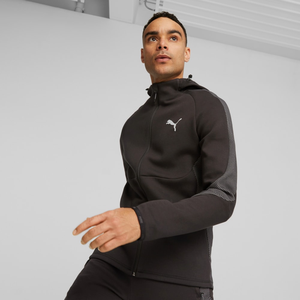 Изображение Puma Толстовка EVOSTRIPE Full-Zip Men’s Hoodie Men #1: Puma Black