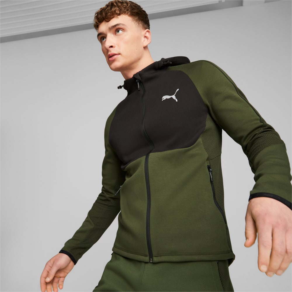 Изображение Puma Толстовка EVOSTRIPE Full-Zip Men’s Hoodie Men #1: Myrtle